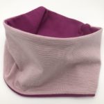 Snood rayures vieux rose
