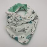 Bandana blanc imprimé forêt