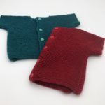 Gilet tricot point mousse