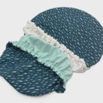 Charlotte bleu-vert imprimé gouttes