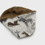 Snood beige imprimé savane